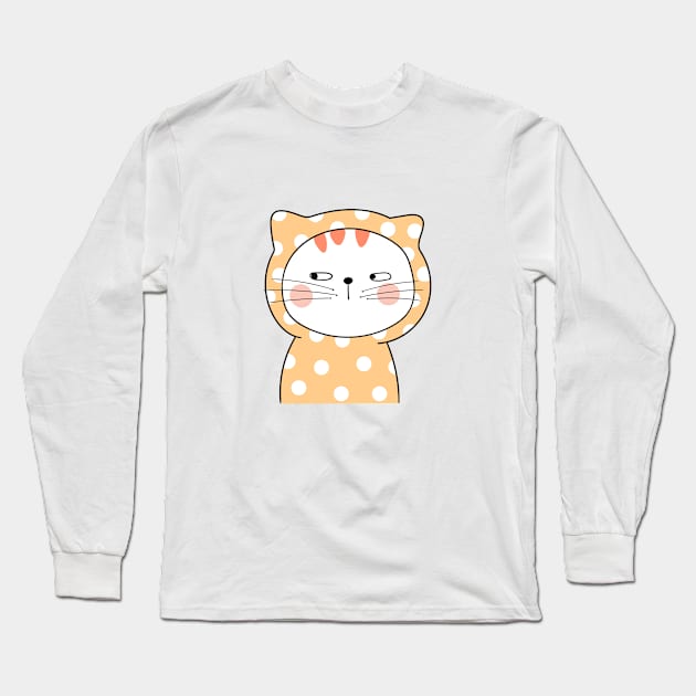 Cat Miaw Long Sleeve T-Shirt by osmansargin